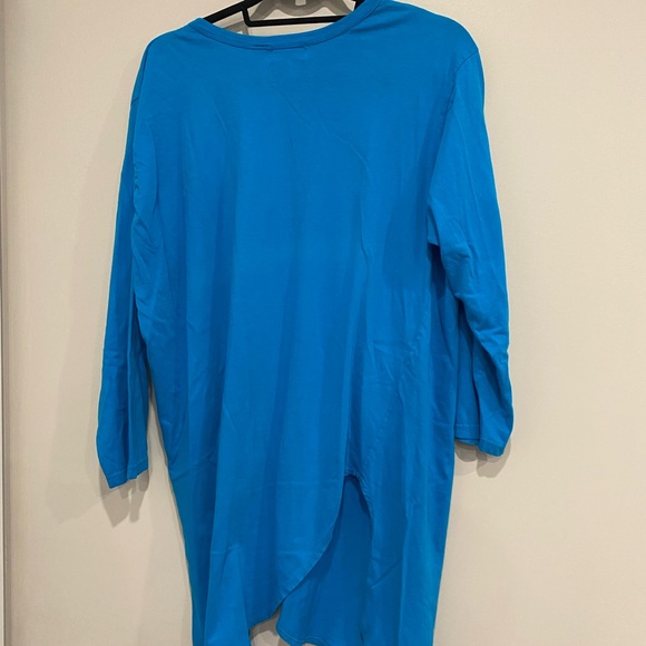 •2/$35• VTG 80s Limited Express Blue Tunic or Nightgown with High Slits - Picture 6 of 6